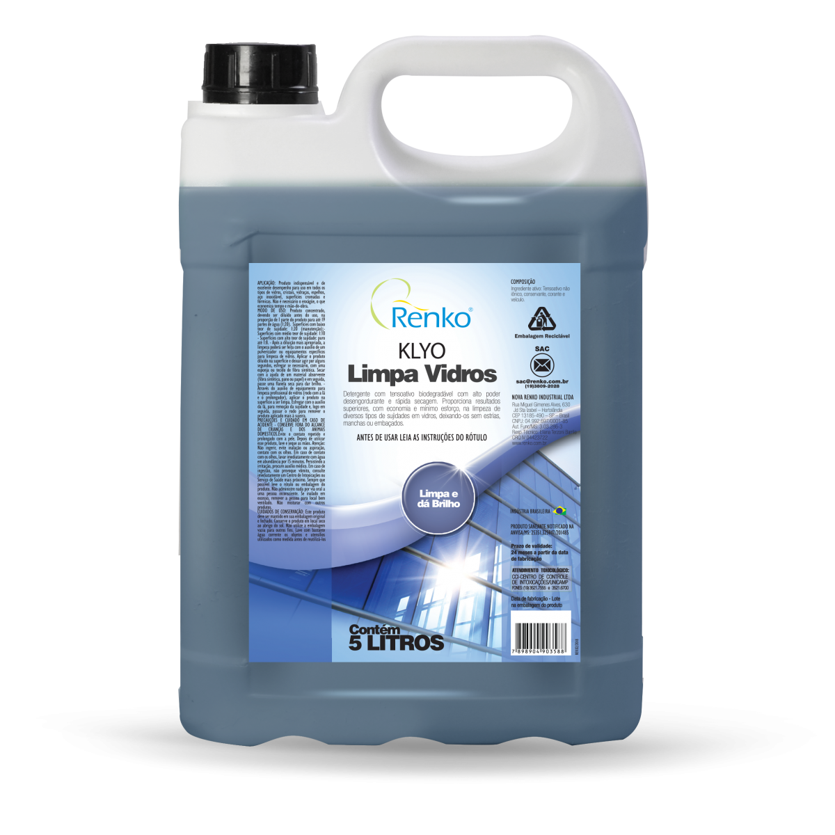 Klyo Limpa Vidros Profissional 5 Litros - Renko