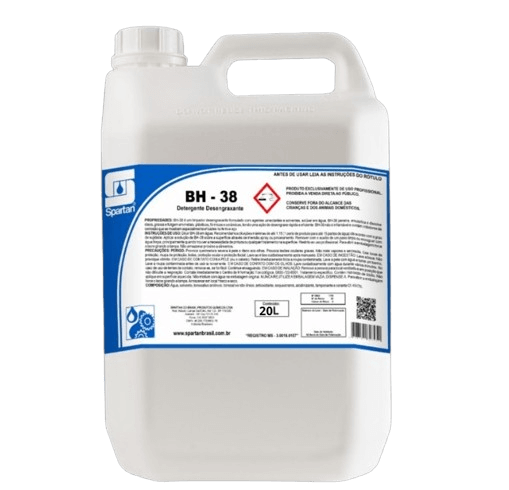 BH-38 Desengraxante Industrial Biodegradável - 20 Litros - Spartan