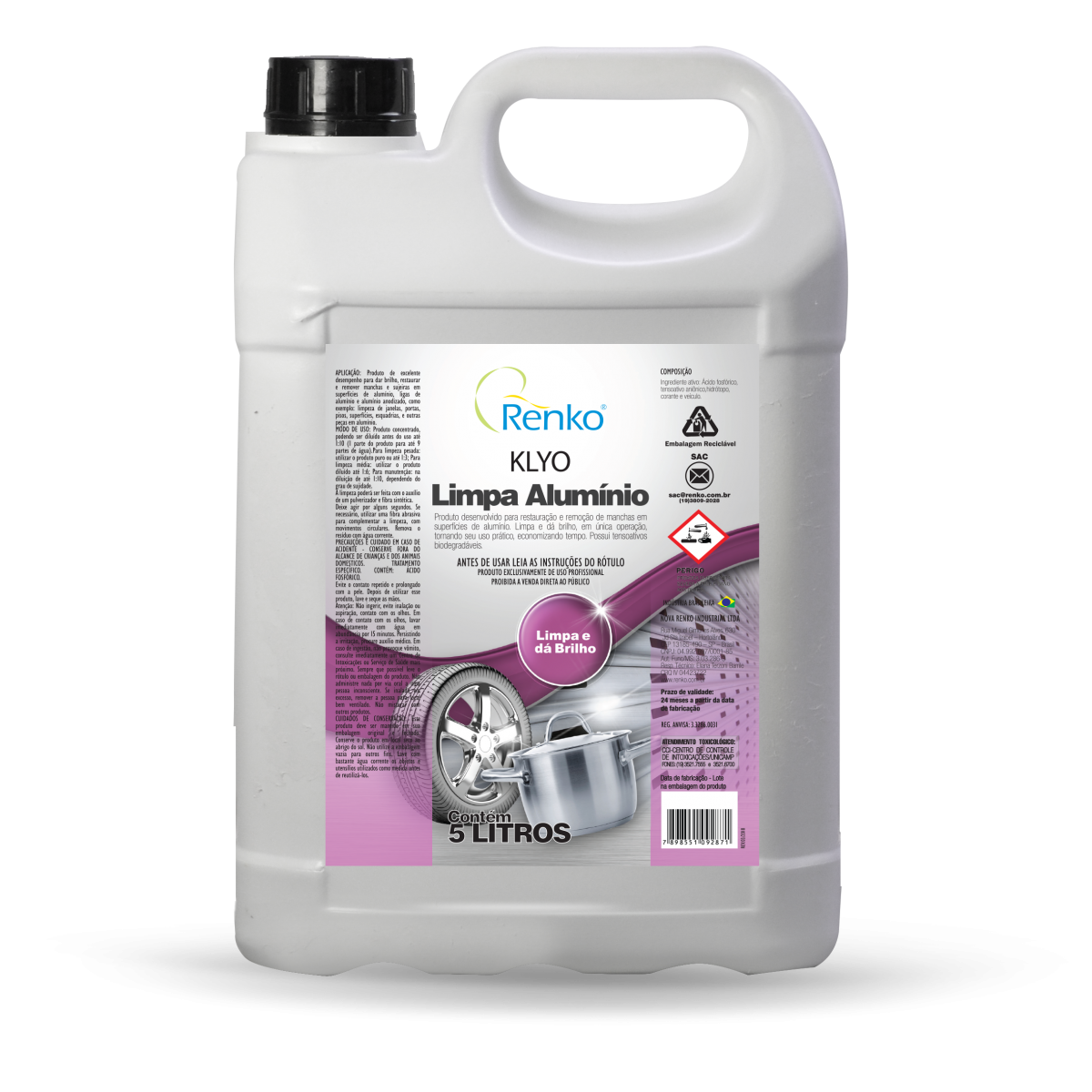 Klyo Limpa Alumínio 5 Litros - Renko